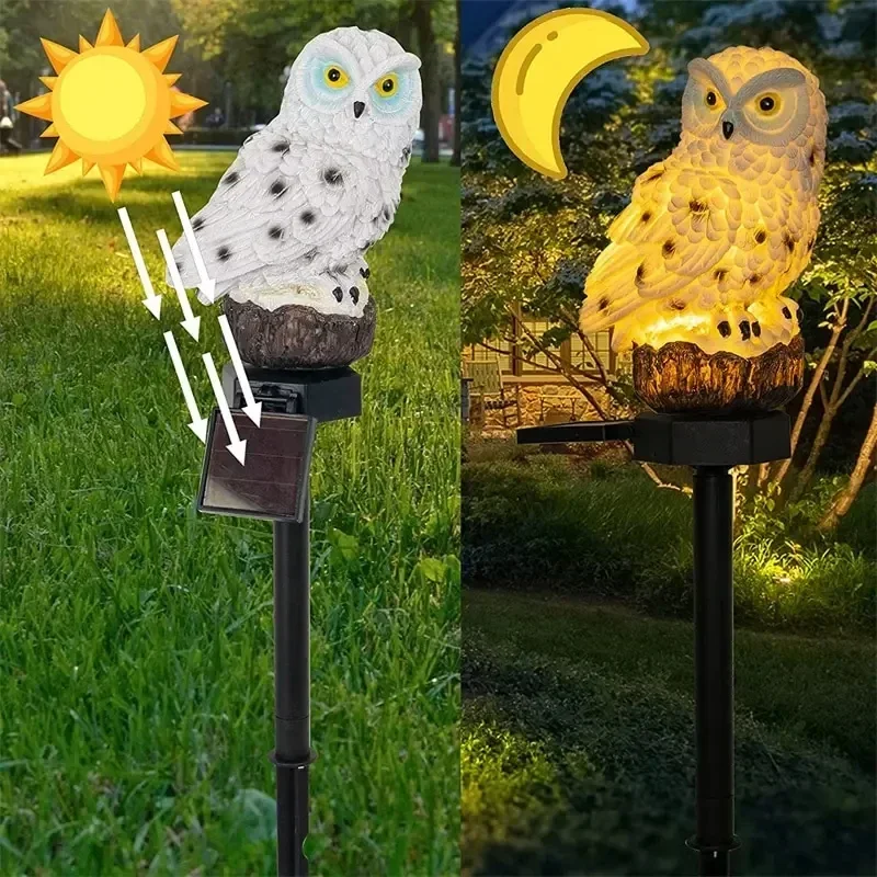 Outdoor Power Stake - Solar Owl Ground Light LED Outdoor