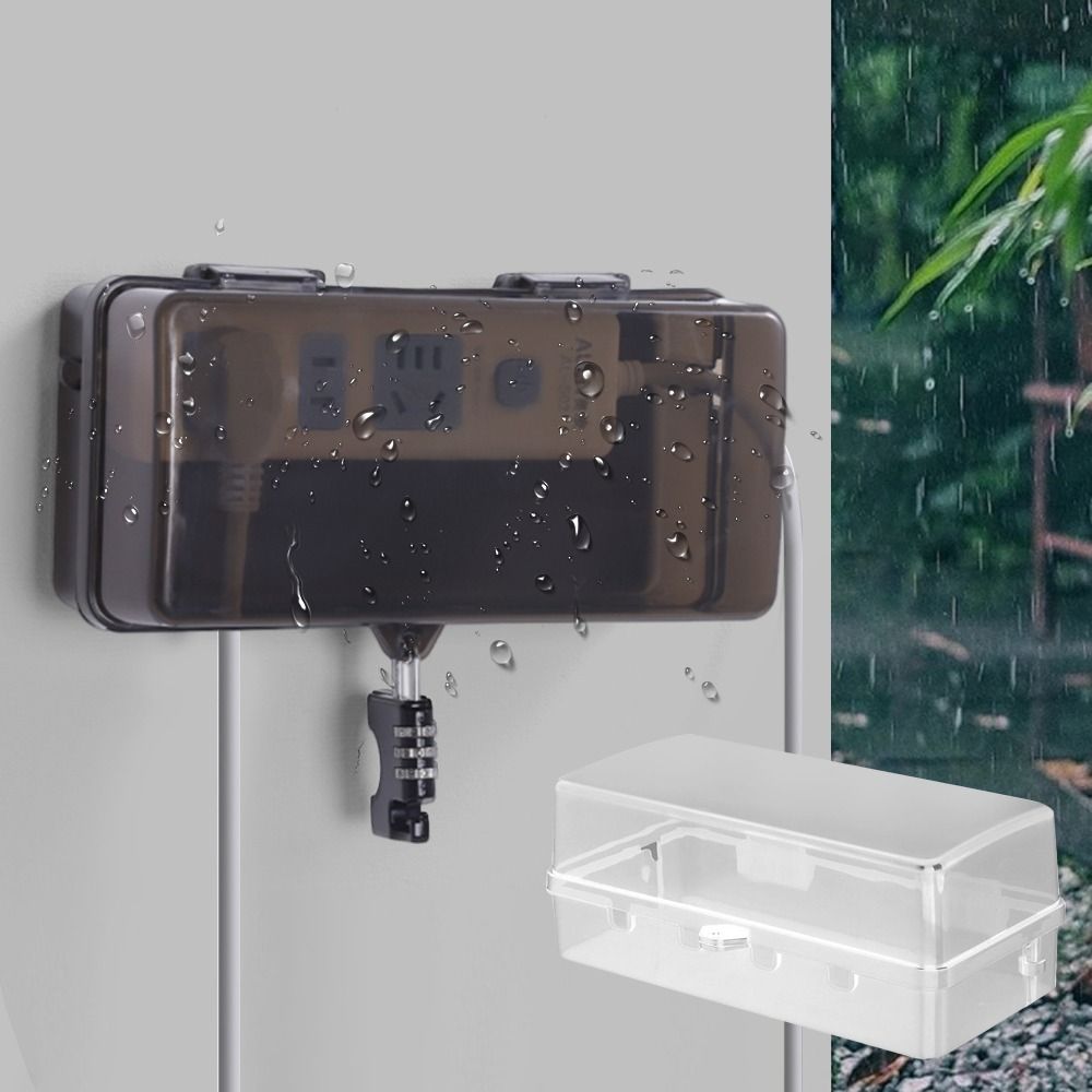 Outdoor Power Point Cover - Portable Plastic Plug Box Anti-theft Waterproof