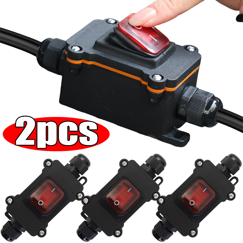 1-2pcs Inline Power Cord 12V-2 - Outdoor Power Lead recension och pris