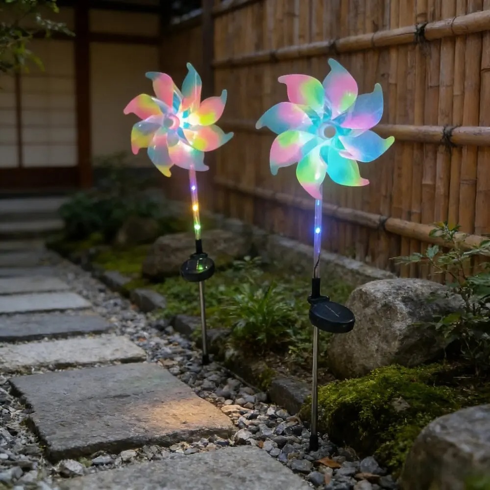 1PC Colorful Windmill Solar Ga - Outdoor Power Stake recension och pris