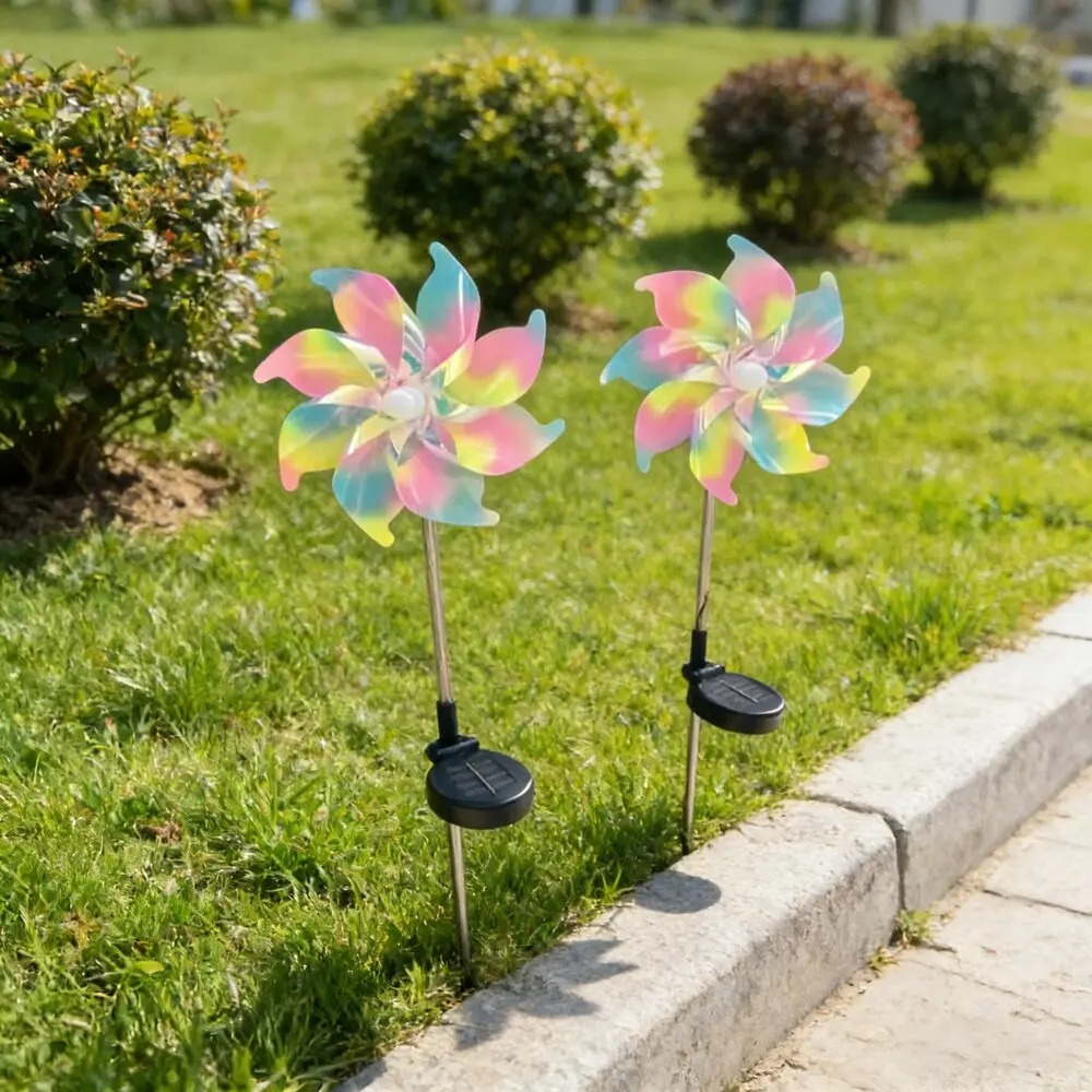 1PC Colorful Windmill Solar Ga - Outdoor Power Stake recension och pris