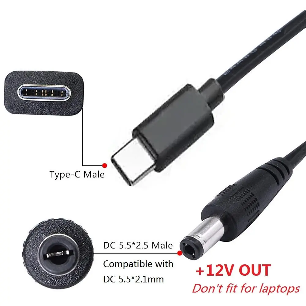 USB C to DC 5.5mm X 2.5mm Powe - Outdoor Power Lead recension och pris