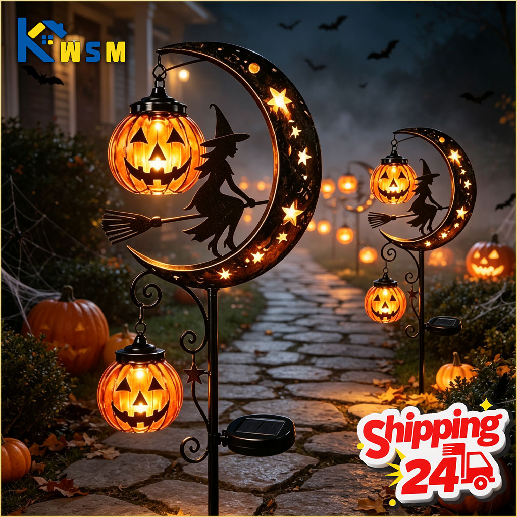 1-2pcs Solar Halloween Black C - Outdoor Power Stake recension och pris
