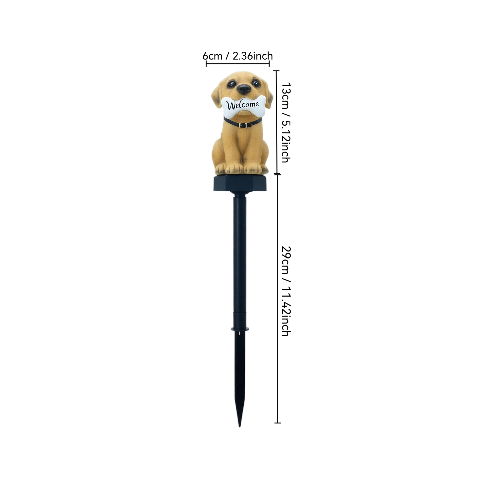 Solar-Powered Puppy Lamp Carto - Outdoor Power Stake recension och pris
