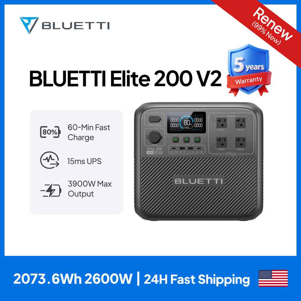 【Renew】BLUETTI Elite 200 V2 Po - Portable Generator Inverter recension och pris