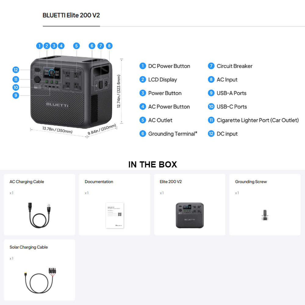 【Renew】BLUETTI Elite 200 V2 Po - Portable Generator Inverter recension och pris