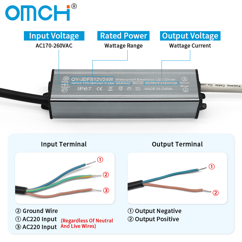 OMCH IP67 Waterproof Power Sup - Outdoor Power Transformer recension och pris