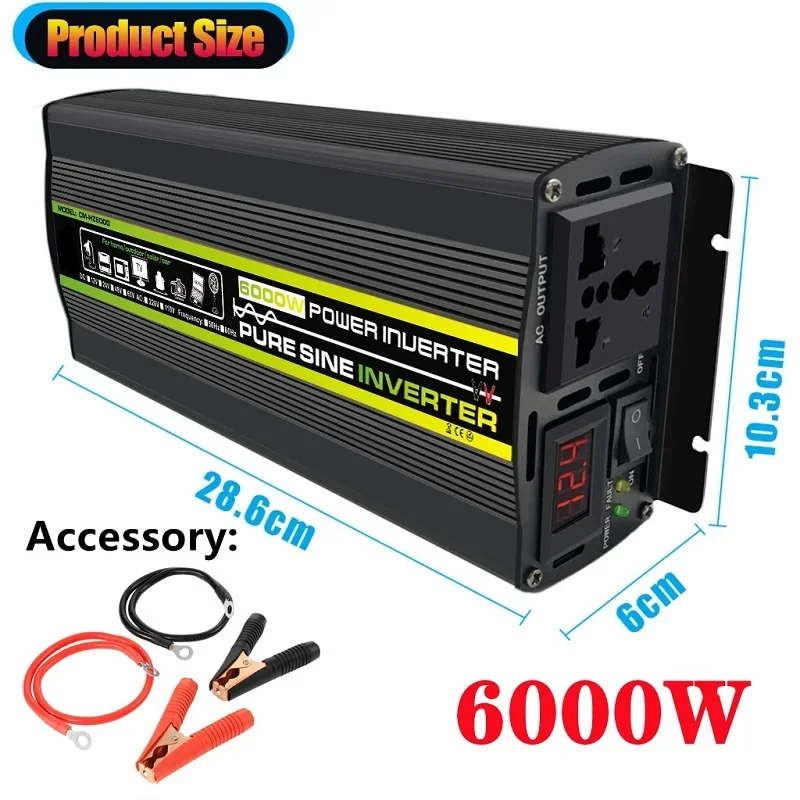 6000W DC12/24V to AC 220V Pure - Outdoor Power Transformer recension och pris
