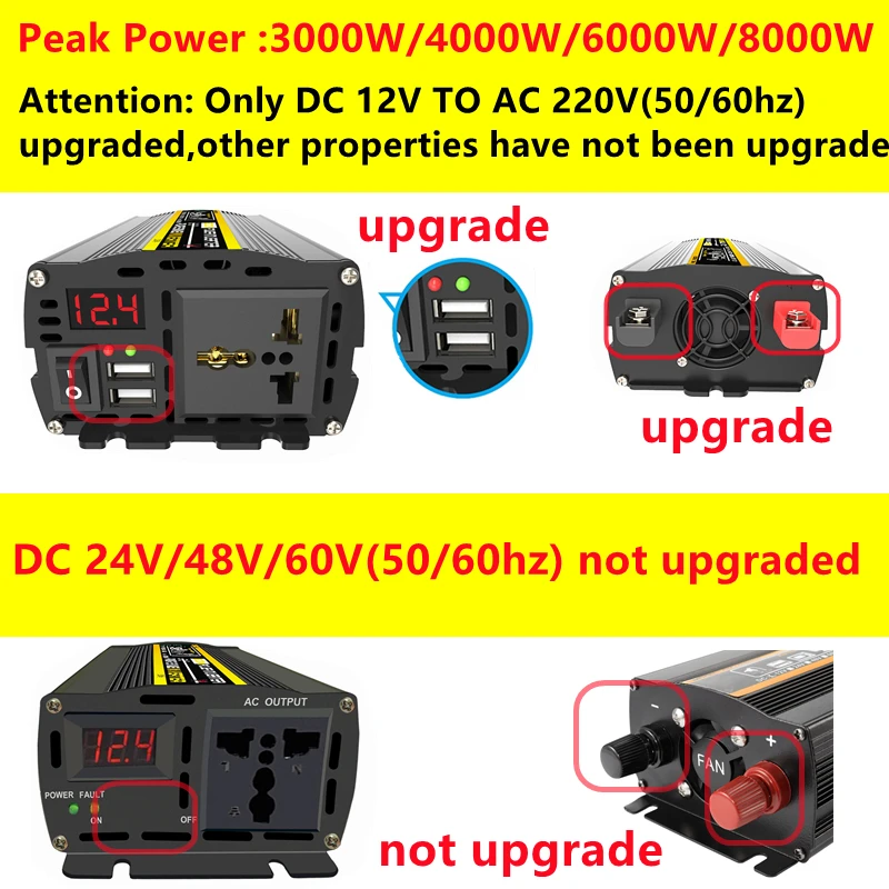 6000W DC12/24V to AC 220V Pure - Outdoor Power Transformer recension och pris