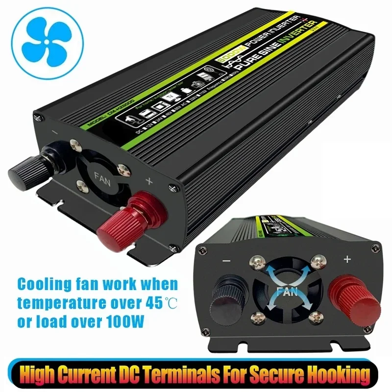 6000W DC12/24V to AC 220V Pure - Outdoor Power Transformer recension och pris